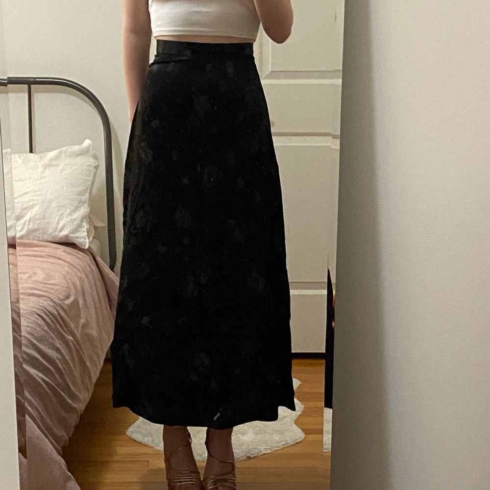 Black Silk Maxi Dress